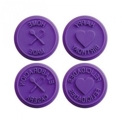 Set 8 timbri per biscotti in silicone e tagliapasta