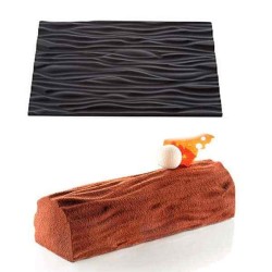 Silikomart Textur-Matten für Bûche-Formen