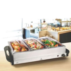 Scaldavivande da buffet con 3 bacinelle Gastronorm Lacor