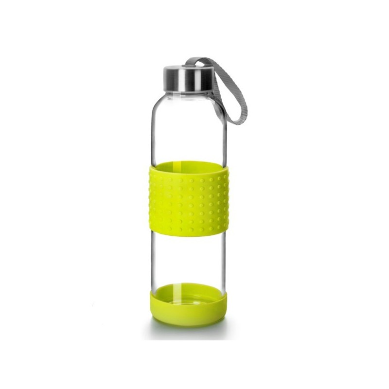Garrafa de vidro e silicone para transportar da Ibili
