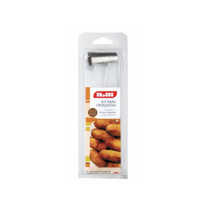 Ibili Kroketten-Set mit 10 Spritzbeuteln und Edelstahltülle
