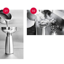Imbuto in acciaio inox con setaccio iSi