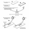 Support à jambon basculant et pivotant en acier inoxydable