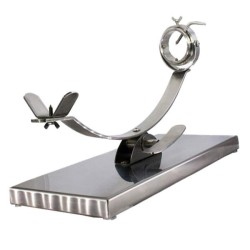 Rocking and swivel stainless steel ham stand