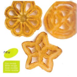 Rosette moulds: flower, rosette and star for baking