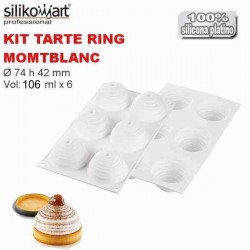 Kit molde + aros tarte ring Montblanc Ø 80 de Silikomart