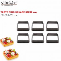 Tarte Ring Square 80x80 mm (6u) Silikomart Professional