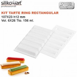 Kit Tarte Ring rectangular 120x35 mm Silikomart Professional