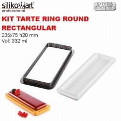 Kit Tarte Ring Rectangular 265x105 mm Silikomart Professional