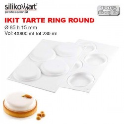 kit Tarte Ring Round Ø 100 professional aros + molde Silikomart