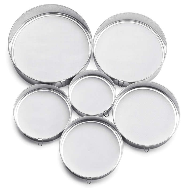 Conjunto de 6 peneiras da Inoxibar