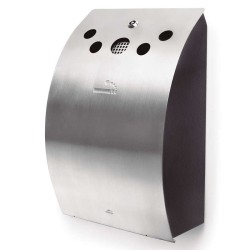 Posacenere da parete in acciaio inox
