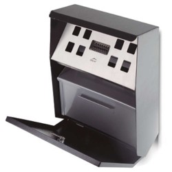 Black wall-mounted ashtray