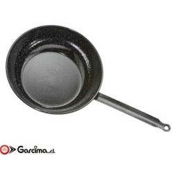 Garcima enamelled deep frying pan with basket