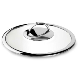 Lacor Belly Glasdeckel mit Rand aus Edelstahl 18/10