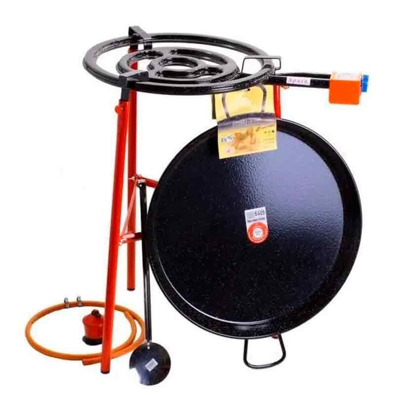 Kit fornello piatto da 50 cm e padella per paella da 70 cm