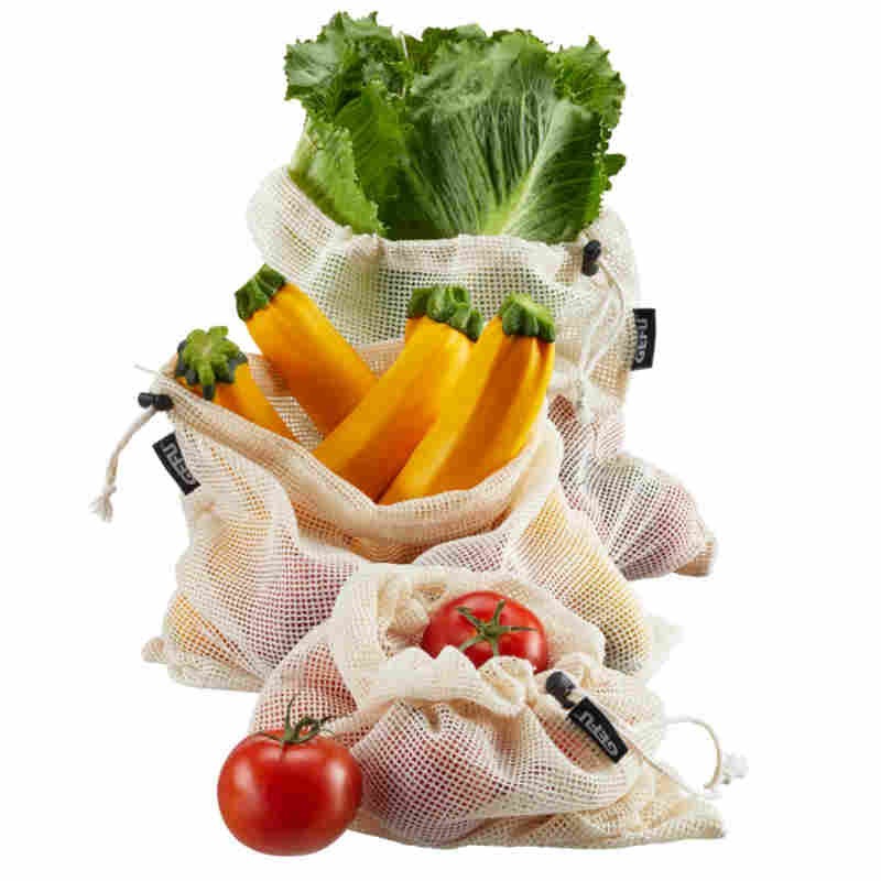Sacchetti riutilizzabili per frutta e verdura, 3 misure, Aware Gefu