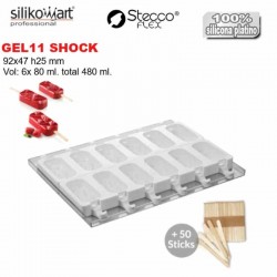 Set de moldes Shock steccoflex de Silikomart + 50 sticks