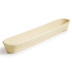 Baguette-shaped banneton bread proving basket
