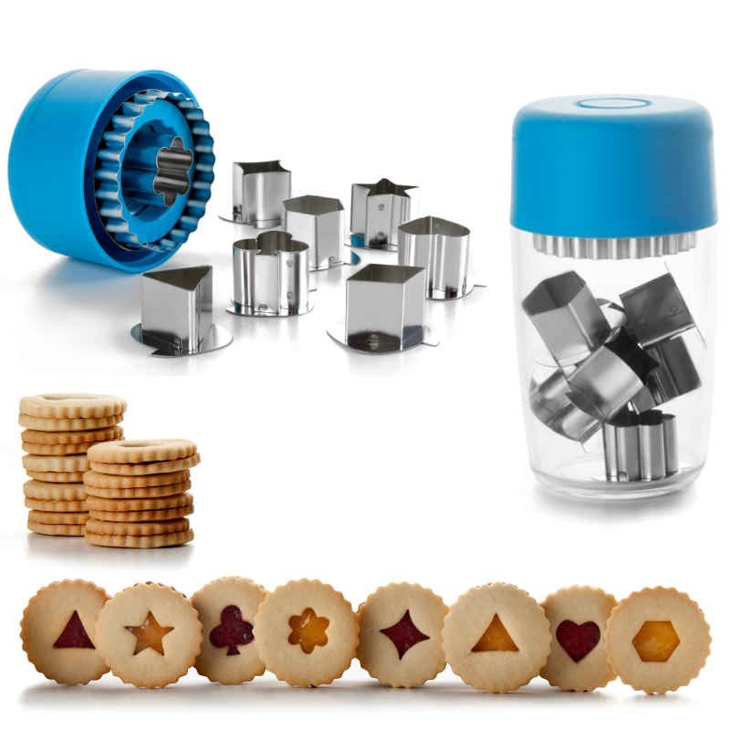 Set klassieke linzer-uitsteekvormen van Ibili