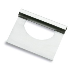Straight stainless steel dough scraper. Lacor