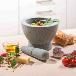 Mortaio doppio in granito Crunchy di Gefu
