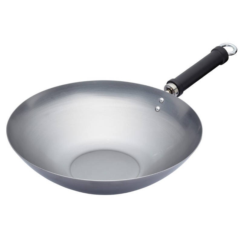 Wok em aço ao carbono de 30 cm da Kitchen Craft