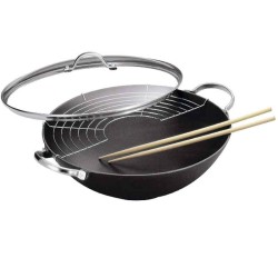 Kuhn Rikon Wok Jampur aus Gusseisen Ø 36 cm