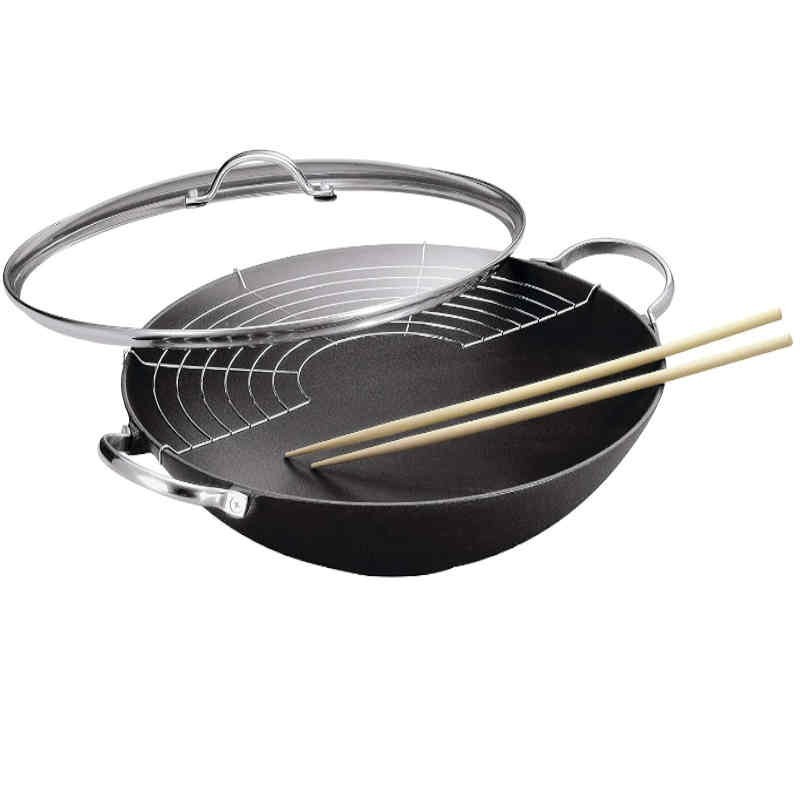 Wok Jampur em ferro fundido da Kuhn Rikon de Ø36 cm