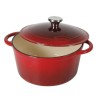 Sitram Gusseisen-Cocotte rund, rot emailliert