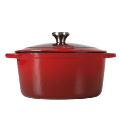 Sitram Gusseisen-Cocotte rund, rot emailliert