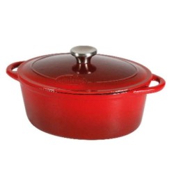Ovale gietijzeren braadpan (cocotte) van Sitram