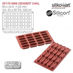 Molde dessert oval Siliconflex de Silikomart profesional