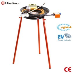 Kit queimador plano de 30 cm e paelheira de 46 cm