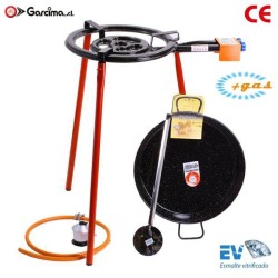 Kit queimador plano de 40 cm e paelheira de 65 cm