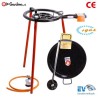 Set: flacher Paella-Gasbrenner 40 cm und Paellapfanne 65 cm