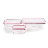 Set 3 táper de vidrio rectangular lunch Away de Ibili