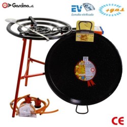 Kit queimador plano de 70 cm e paelheira de 90 cm