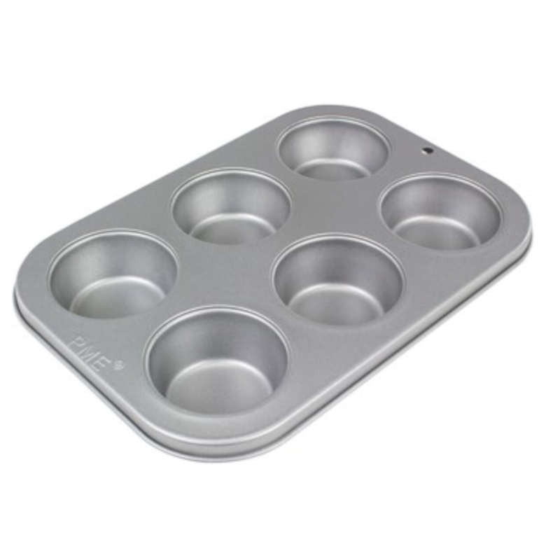 Antiaanbak muffinvorm met 6 holtes van PME Cake