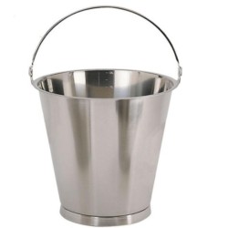 Conische maatemmer 12 L van rvs met voet van De Buyer