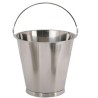Seau conique gradué 12 L en acier inox avec pied De Buyer