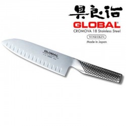 Cuchillo Global Santoku G-48 alveolado