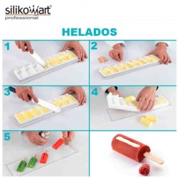 Set de moldes Mini chic SteccoFlex de Silikomart + 100 sticks