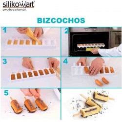 Set de moldes Mini chic SteccoFlex de Silikomart + 100 sticks