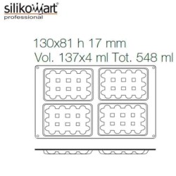 Siliconen wafelvorm SiliconFlex van Silikomart