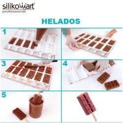 Set choco stick-vormen SteccoFlex van Silikomart + 50 sticks