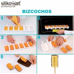 Set di stampi Choco Stick SteccoFlex Silikomart + 50 stecchi