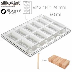 Set di stampi Choco Stick SteccoFlex Silikomart + 50 stecchi