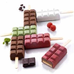 Set di stampi Choco Stick SteccoFlex Silikomart + 50 stecchi