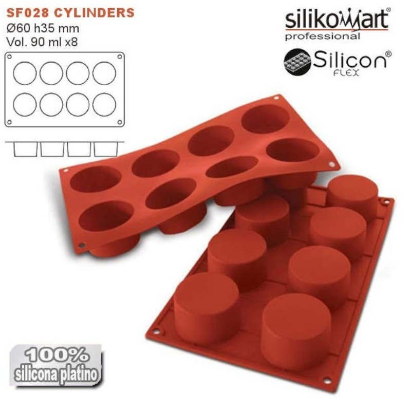 Moldes de cilindros SiliconFlex de Silikomart